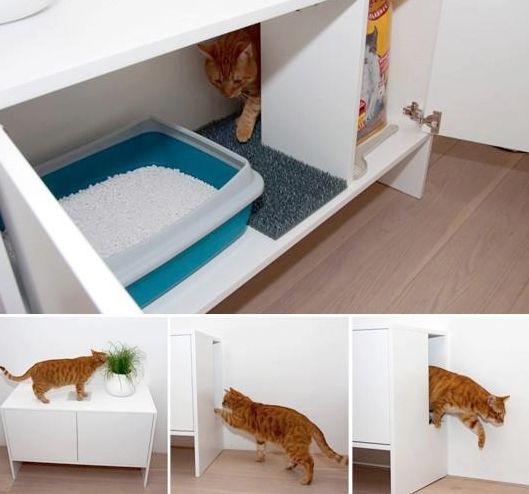 Caixa De Areia Disfarçada SETVSON - Móvel Para Gatos